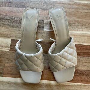 H&M Beige Quilted Heels